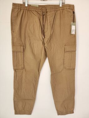 NWT Goodfellow & Co Men’s XL Tall Cargo Joggers - Slim Fit - Brown